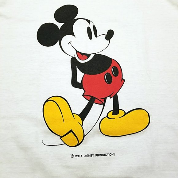 Nos Vintage Mickey Mouse Tee L 90s Jerzees Walt Disney Productions USA T Shirt - Picture 2 of 6